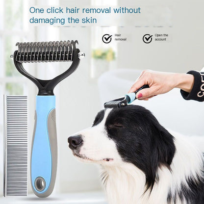DualCare™ Double-Sided Grooming Brush for Dogs & Cats