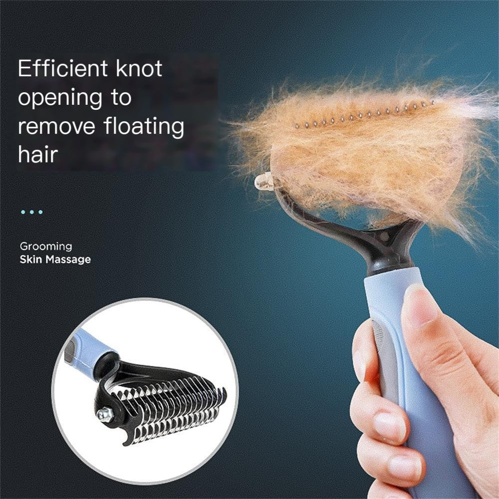 DualCare™ Double-Sided Grooming Brush for Dogs & Cats