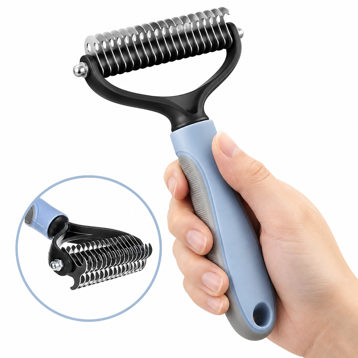 DualCare™ Double-Sided Grooming Brush for Dogs & Cats