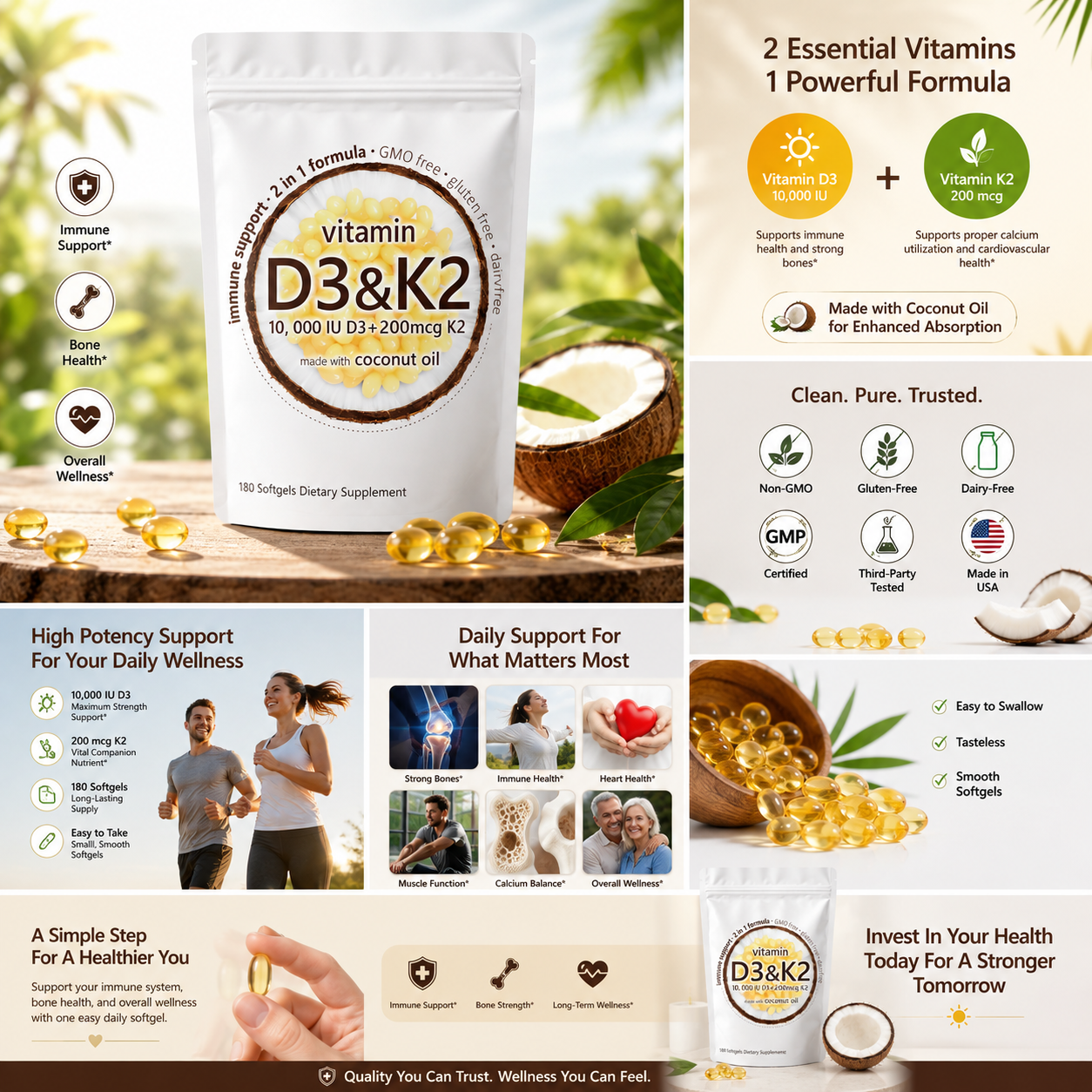 SunBone™ Daily D3+K2