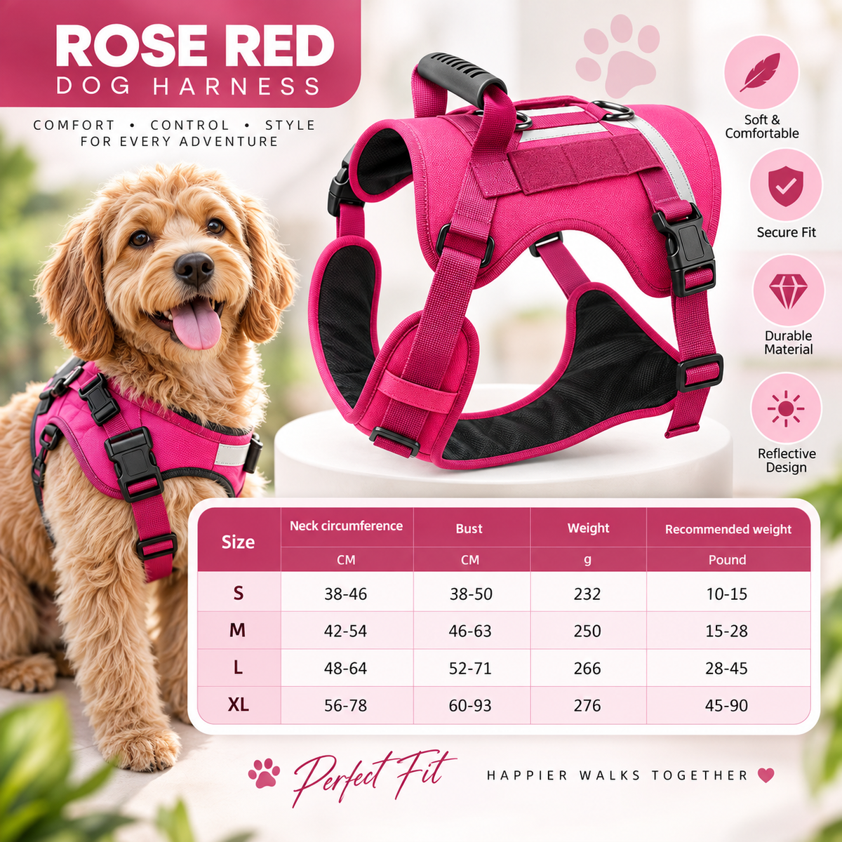 Tactical Reflective Dog Harness