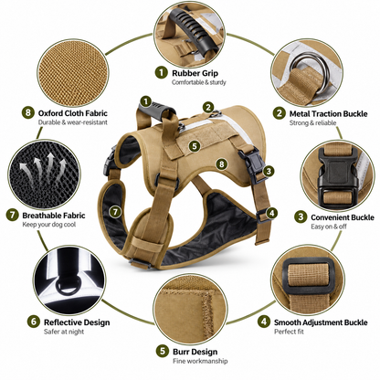 Tactical Reflective Dog Harness