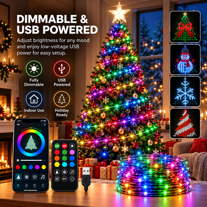 Bluetooth App Controlled Christmas Tree LED String Lights