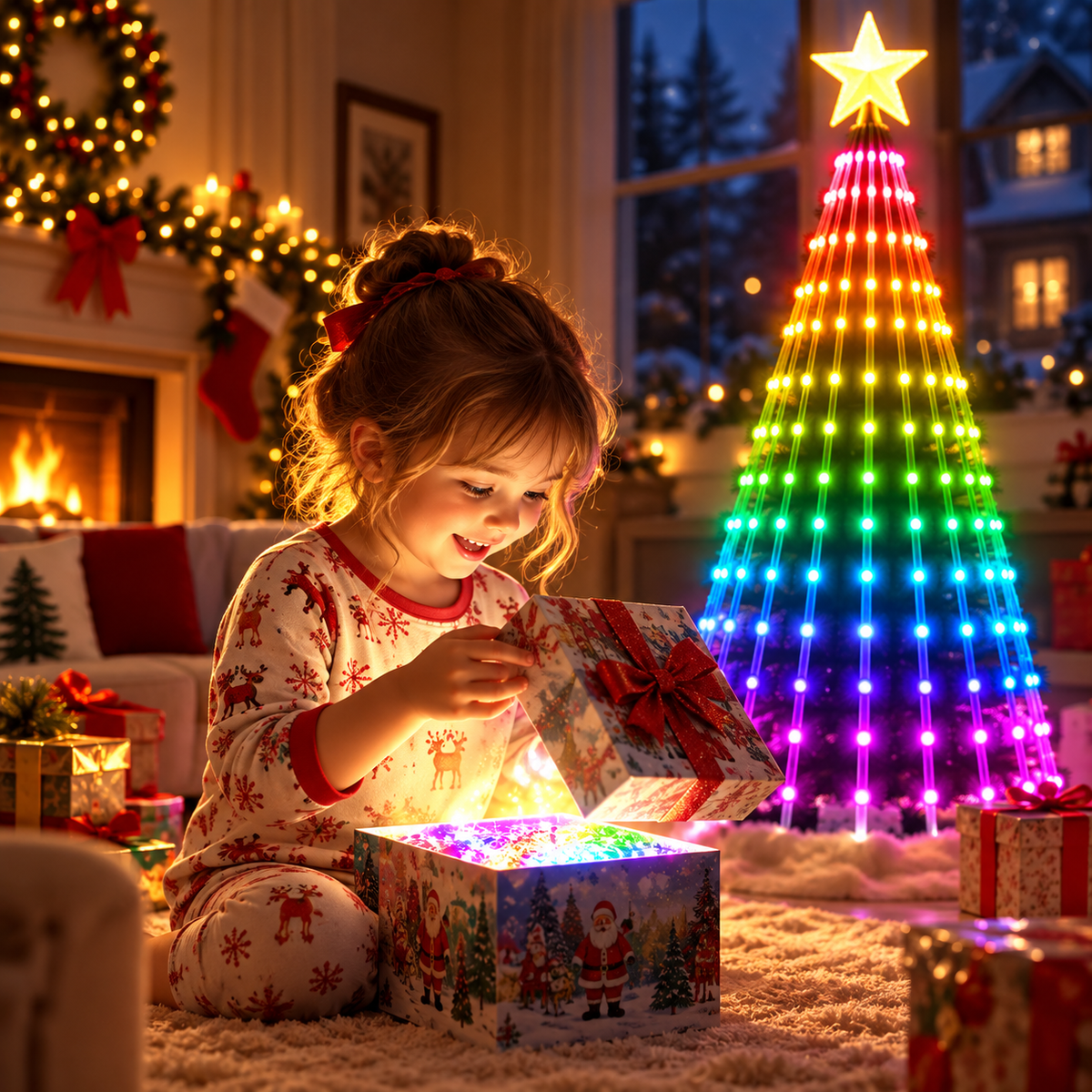 Bluetooth App Controlled Christmas Tree LED String Lights