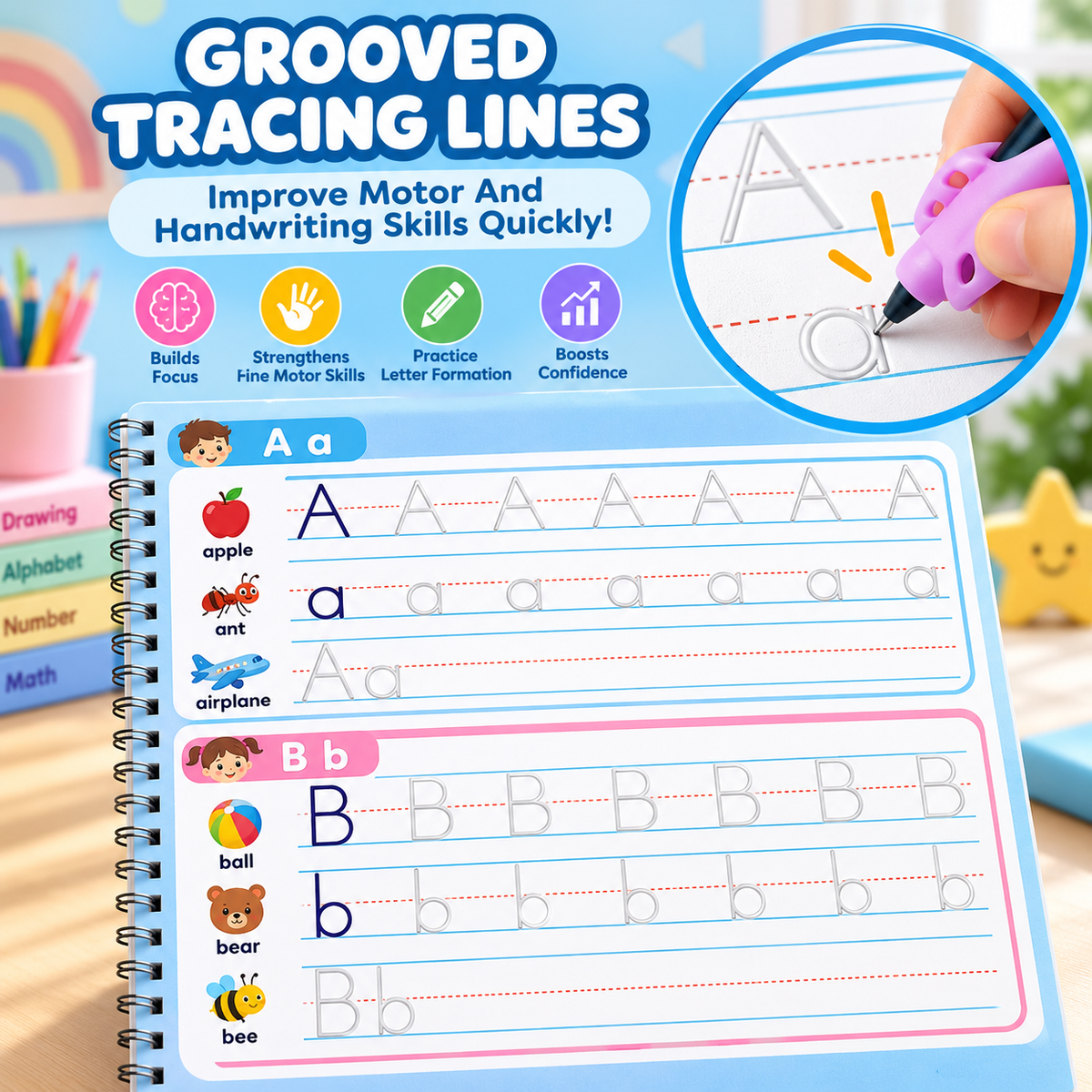 MagicTrace Handwriting Workbook™