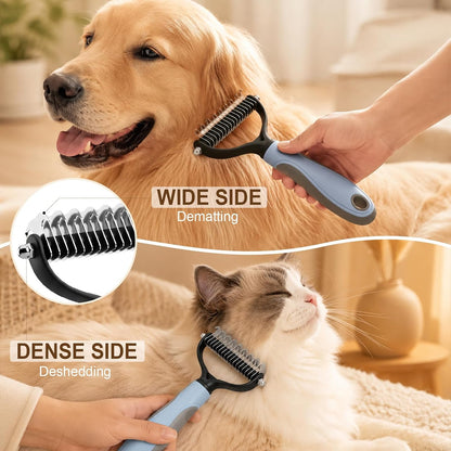 DualCare™ Double-Sided Grooming Brush for Dogs & Cats