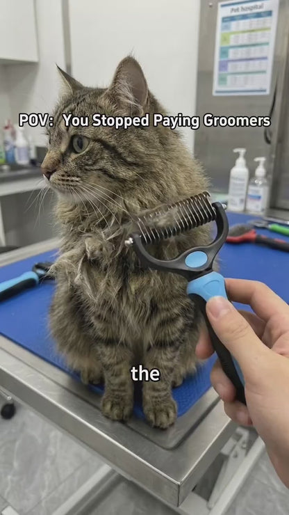 DualCare™ Double-Sided Grooming Brush for Dogs & Cats